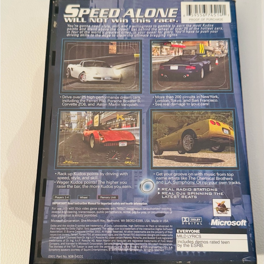 Xbox Project Gotham Racing Microsoft Video Game - Picture 2 of 7